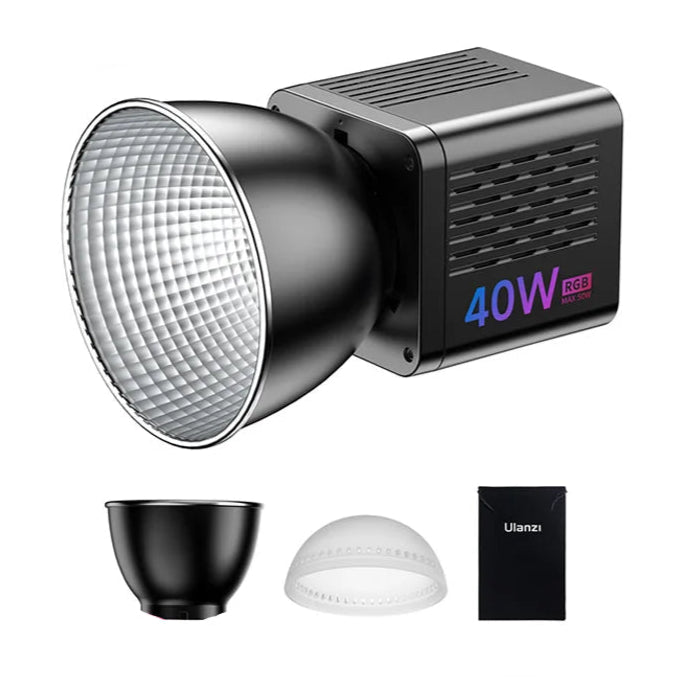 ULANZI  L024 40W RGB - Luz LED com montagem Mini Bowens, 20 Efeitos e Bateria. ULANZI  L024 40W RGB - Luz LED com montagem Mini Bowens, 20 Efeitos e Bateria.